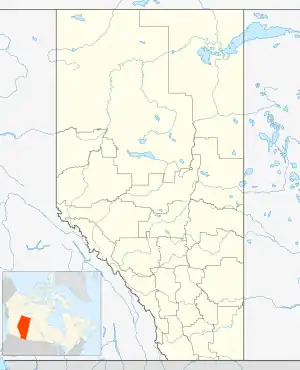 Voir sur la carte administrative de l'Alberta