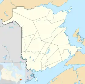 Géolocalisation sur la carte : Nouveau-Brunswick/Canada