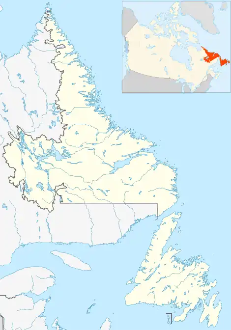 Carte des aéroports de Terre-Neuve-et-Labrador
