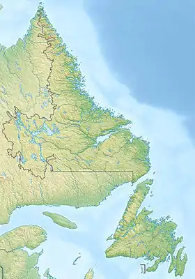 Voir sur la carte topographique de Terre-Neuve-et-Labrador