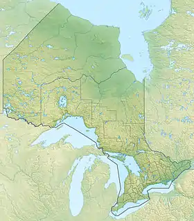 Voir sur la carte topographique de l'Ontario
