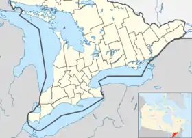 (Voir situation sur carte : sud de l'Ontario)