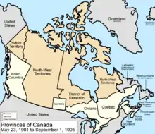 1901 : ajustement de la frontière avec le Yukon