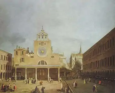 Le Campo S. Giacometto di Rialto à Venise1725-1726, Canaletto