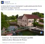 Le moulin de Chappes qualifié Ambassadeur Maisons de France.
