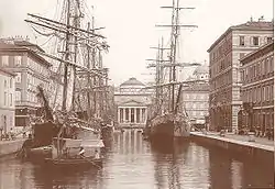 Une estampe représentant le canal en 1900