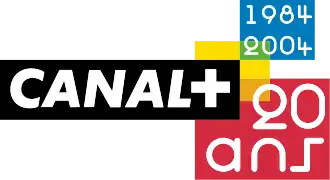 Ancien logo anniversaire pour les 20 ans de Canal+, en novembre 2004.