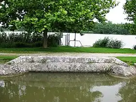 Passage d'eau avec vanne de contrôle côté étang, 60 m au nord de l'écluse de la Gazonne