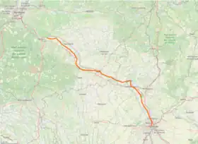 Le tracé du canal de Garonne sur OpenStreetMap