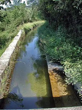 Canal de la Siagne ouvert.