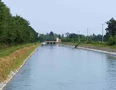 Le pont-siphon du Canale Cavour à Vettignè