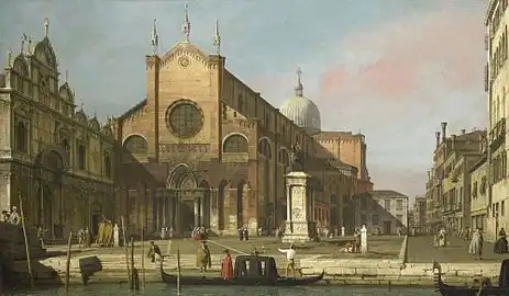 Campo Santi Giovanni e Paolo, 1735-1738par CanalettoRoyal Collection