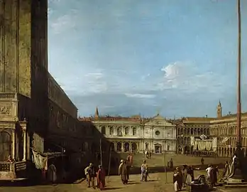 La place Saint-Marc tournée vers l’ouesten direction de San Geminiano, 1723-1724Royal Collection