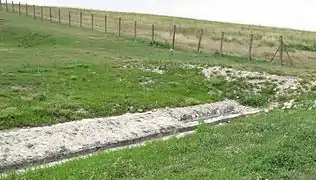 Canalisation souterraine de la source vers le nymphée, extrémité nord