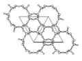 Projection sur l’axe C de la structure cristalline de la cancrinite.