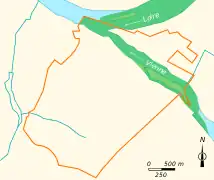 Carte représentant les limites d'une zone naturelle protégée.