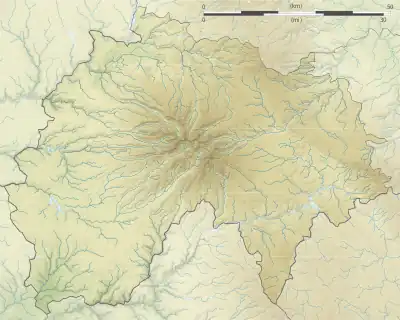 Voir sur la carte topographique du Cantal