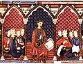 Miniature des Cantigas De Sainte María Employée en la Couverture de Les Cantigas de Sainte María Du Roi Alfonso X Le Savant (S. XII - XIII).