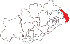Situation du canton de Lunel dans le département de l'Hérault avant 2015.