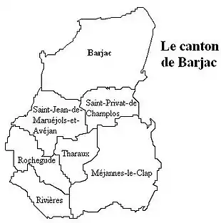 Le canton de Barjac