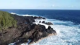 Vue aérienne de la pointe de Langevin.