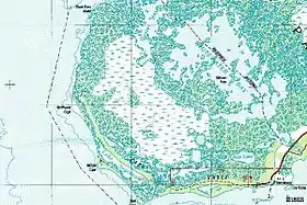 Carte topographique du cap Sable.