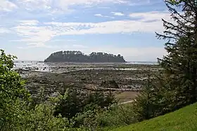 Le cap Alava et l'île Ozette.