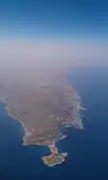 Le cap Greco vu depuis un avion en 2012.