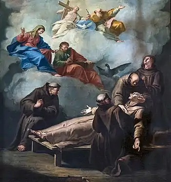 Mort de Pierre d'AlcantaraFrancesco Fontebasso, 1765Église San Francesco della Vigna.