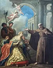 Pierre d'Alcántara et la reine d’Espagne