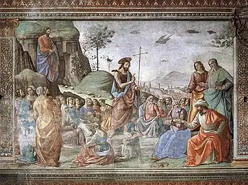 Le Prêche, 1486-1490Domenico GhirlandaioChapelle Tornabuoni, Santa Maria Novella