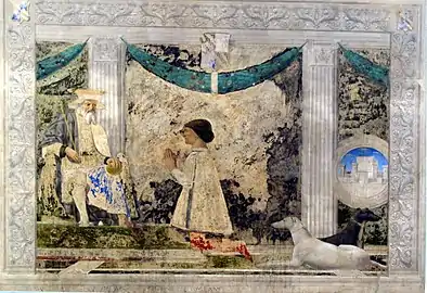 Sigismondo Pandolfo Malatesta en prière devant saint Sigismond