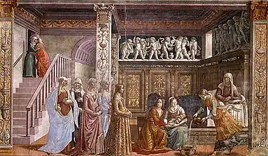 Naissance de la Vierge (1485)Santa Novella, Florence