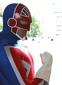 Cosplay de Captain Britain.