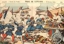 Capture de Lạng Sơn par l'armée française en février 1885, sous le commandement du général Oscar de Négrier lors de la Guerre franco-chinoise.