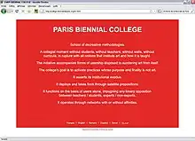 Collège de la biennale de Paris http://college.biennaledeparis.org