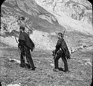 Carabiniers au port de Vénasque, 1892