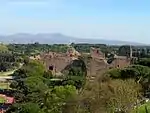 Vue d'ensemble des ruines des thermes de Caracalla.