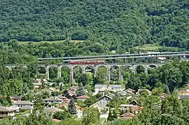 Vue d'ensemble des viaducs du Crozet.