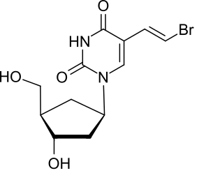 (E)-5-(2-bromovinyl)-2-désoxyuridine carbocyclique (C-BVDU).