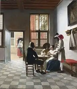 Joueurs de cartes dans un intérieur ensoleillé (1658).