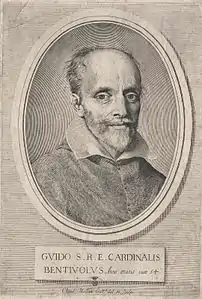 Le Cardinal Guido Bentivoglio (1633), gravure.