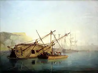 Carénage d'un voilier (1846), musée de la Marine, Marseille.