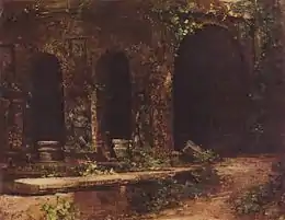 Grotte dans le parc de la Villa d’Este, 1828/1829