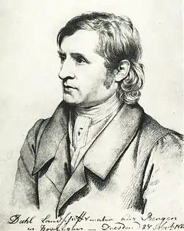 Portrait du peintre Johan Christian Clausen Dahl, (1823).