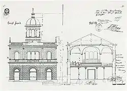 Plan directeur de la synagogue Turnergasse.