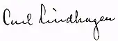 signature de Carl Lindhagen
