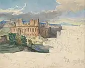 ruines, Rome, 1831, aquarelle, gouache