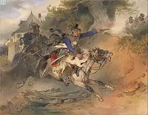 Les Hussards fourrageant (1840).