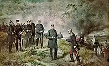 Le général Reille remettant au roi Guillaume de Prusse le lettre de reddition de Napoléon III.